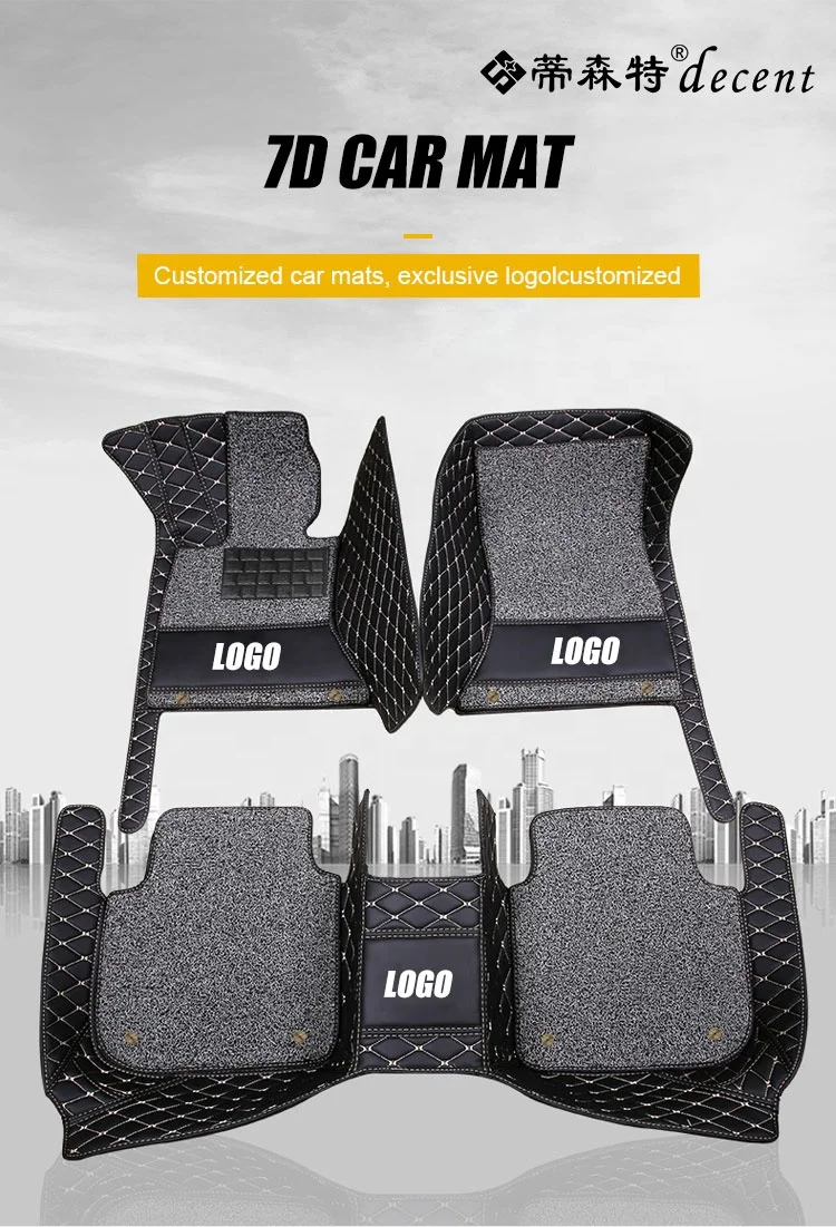 Hot Car accessories Luxury Double Layer With Coil Mat Factory Wholesale 7D Car Mats For KIA SPORTAGE