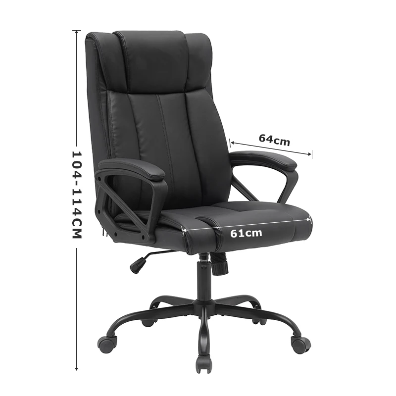 Manager High Back Office Chair Custom Logo Luxury PU Leather Executive Office Chair
