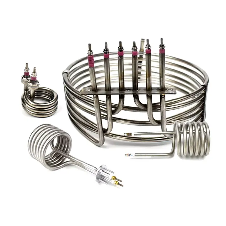 BRIGHT Customized 220 V 3200W Electric U Shape Tubular Spiral Coil Water Heater for Stainless Container