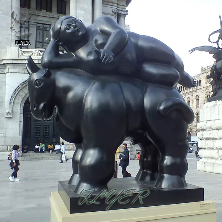 Hot selling art garden decoration abstract fernando botero bronze fat horse statue