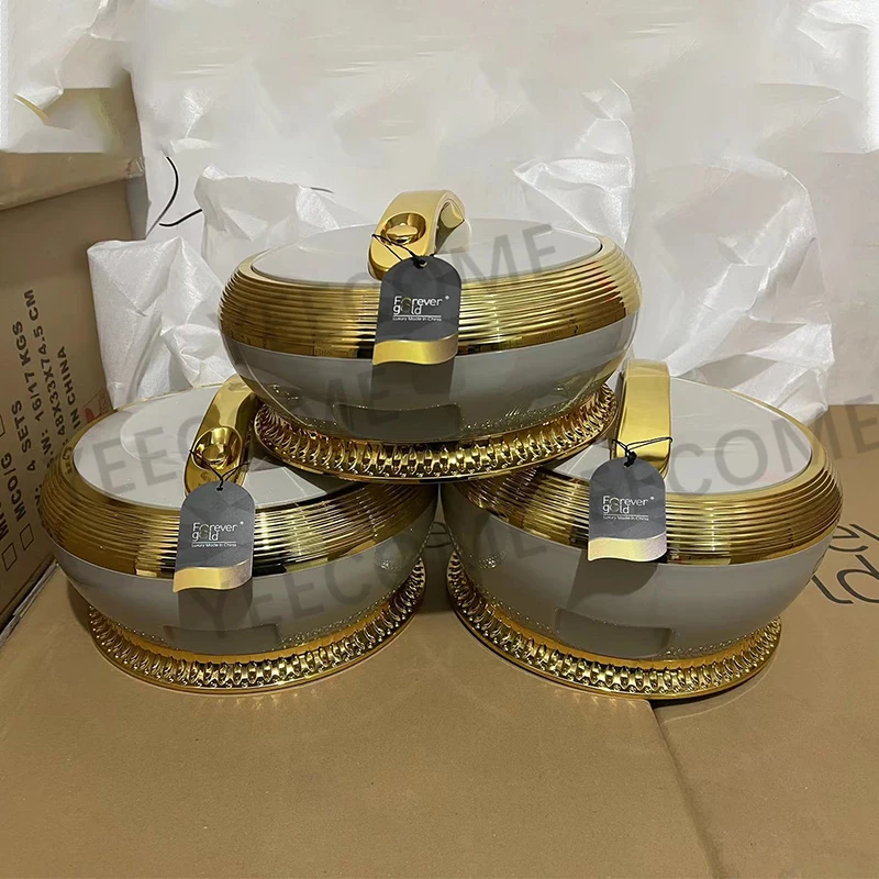 Forever gold brand YJM-ZG-G Capacity 4+5+6L  Style hot pot sets food warmer hot pot food warmer set 3 pcs food warmer container