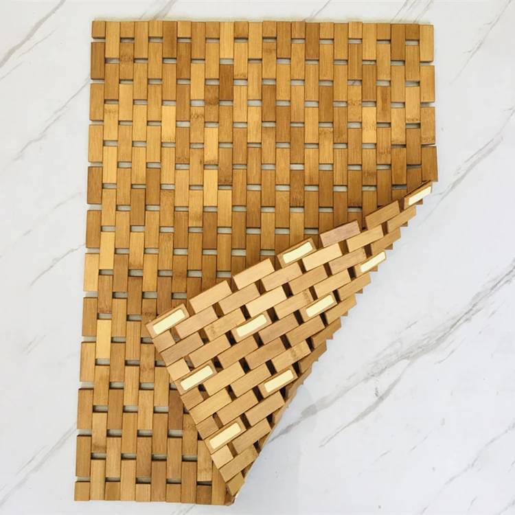 
Wood Mat Factory Hotel Bathroom Mahjong Bamboo Mat 