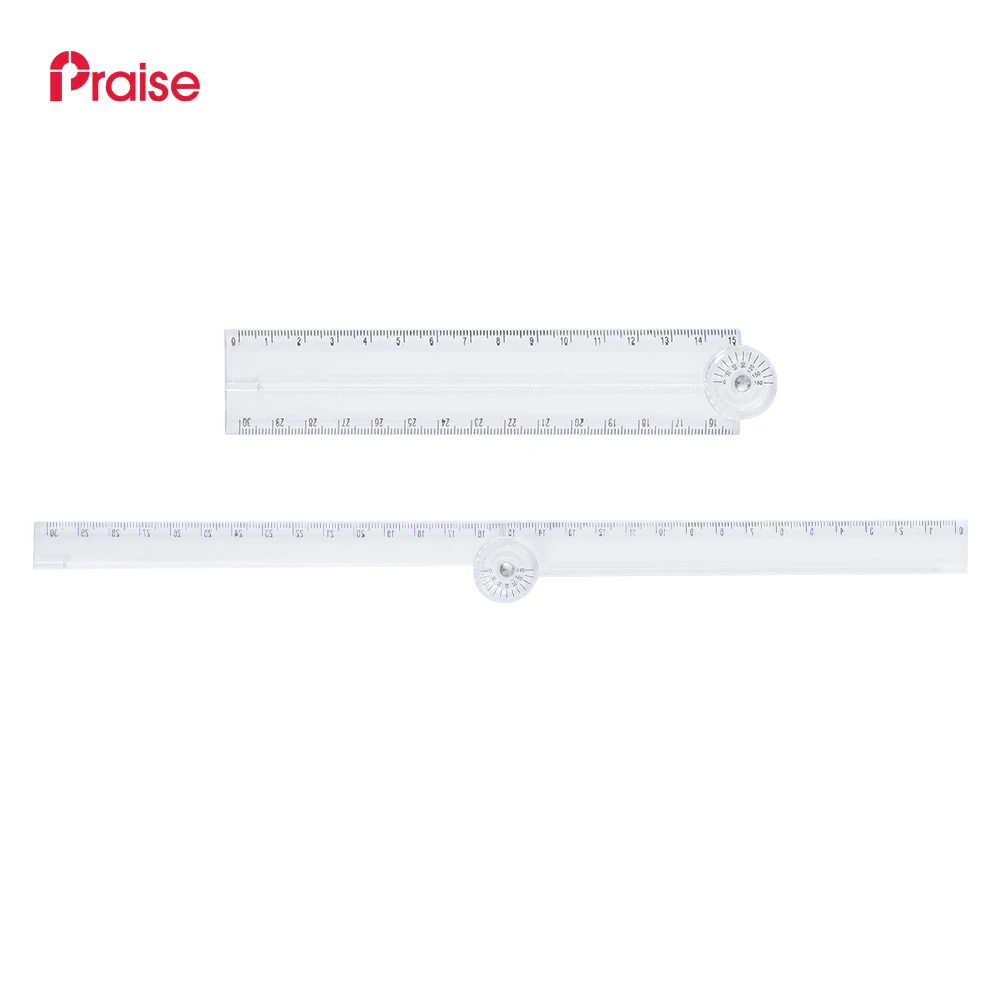 Customization Logo Goniometer Can Rotate 360 Degree , Quick Angle Protractor Measuring Tool  Clear Plastic  Ruler
