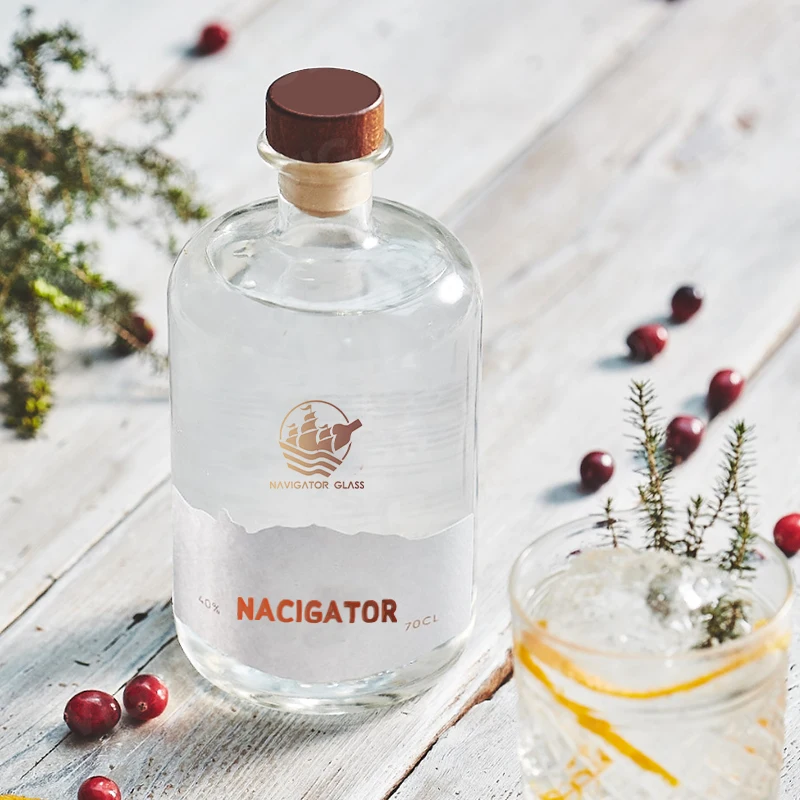 Chinese Manufacturer Glass Bottles For Spirit Beverages Frosted For Gin Vodka Tequila Whisky Brandy