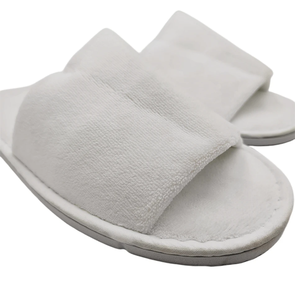 Factory sale high quality open toe style disposable unisex hotel spa slippers