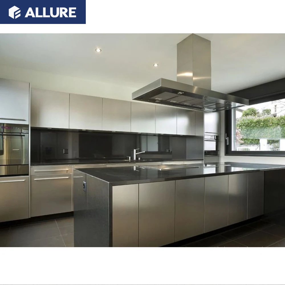 Allure Hot Sale Household Custom Smart Made Pullout Stainless Cabinet Kitchen