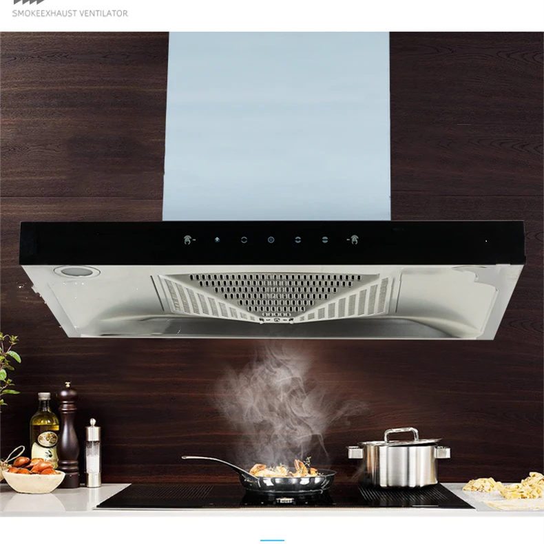  110V Hot Sale Cooker Hood Touch Control Fotile Kitchen Fan Extractor Mounted
