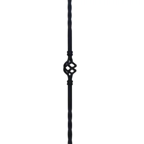 powder coated indoor house stair iron hollow bar wrought iron hollow balusters