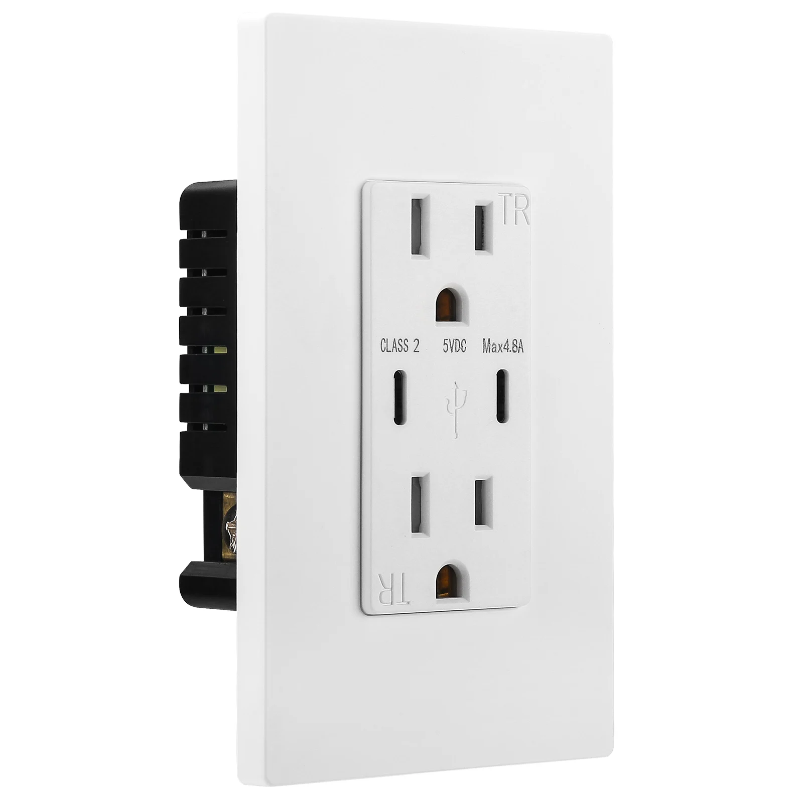 Hooanke 5V 4.8A в розетке с двумя usb-портами для зарядки типа C
