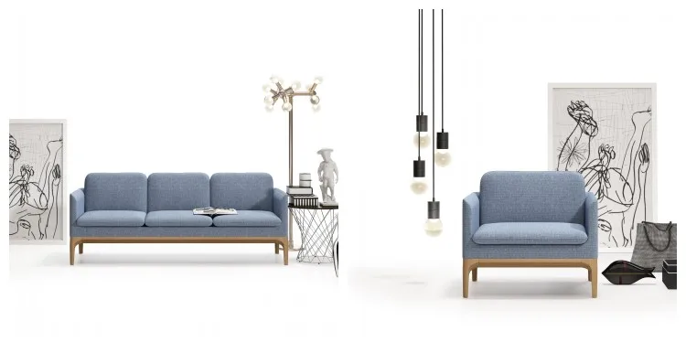 Luxury Modern Office Furniture Sets Design L Shaped Lounge Sofa 1 Seater Office Sofa