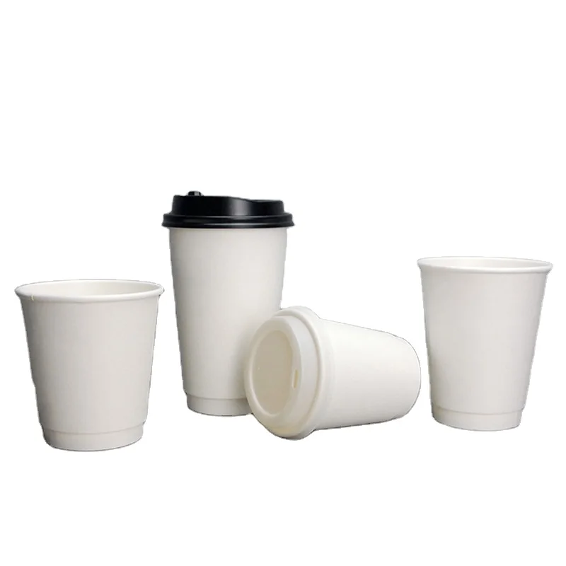 New product Hot sale top Quality cup custom logo disposable paper cup Wholesale coffee paper cups double wall with lids
