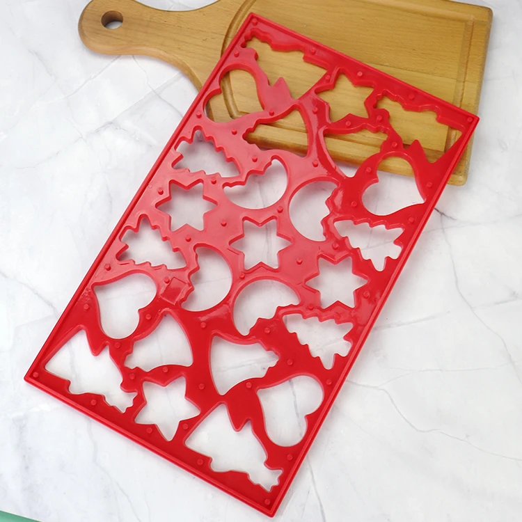 New design DIY baking cake craft bakery pastry tools cookie polygraphic shapes baking plastic biscuit mold