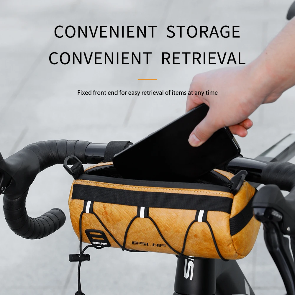 Multifunction Tyvek Waterproof Shoulder Pouch Bike Frame Bag Cycling Bicycle Front Handlebar Bag