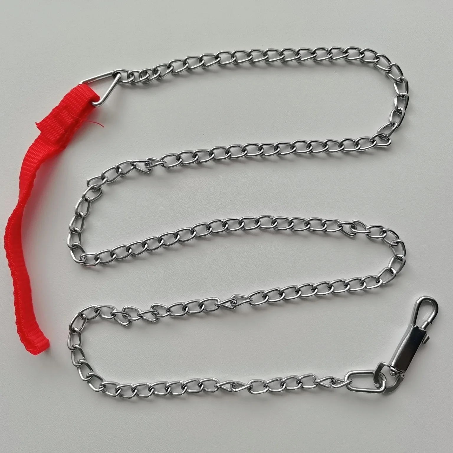 1.6MM 2MM 2.5MM 3MM 3.5MM 4MM Chrome Plated Animal Dog Link Chain With Nylon PVC Handle