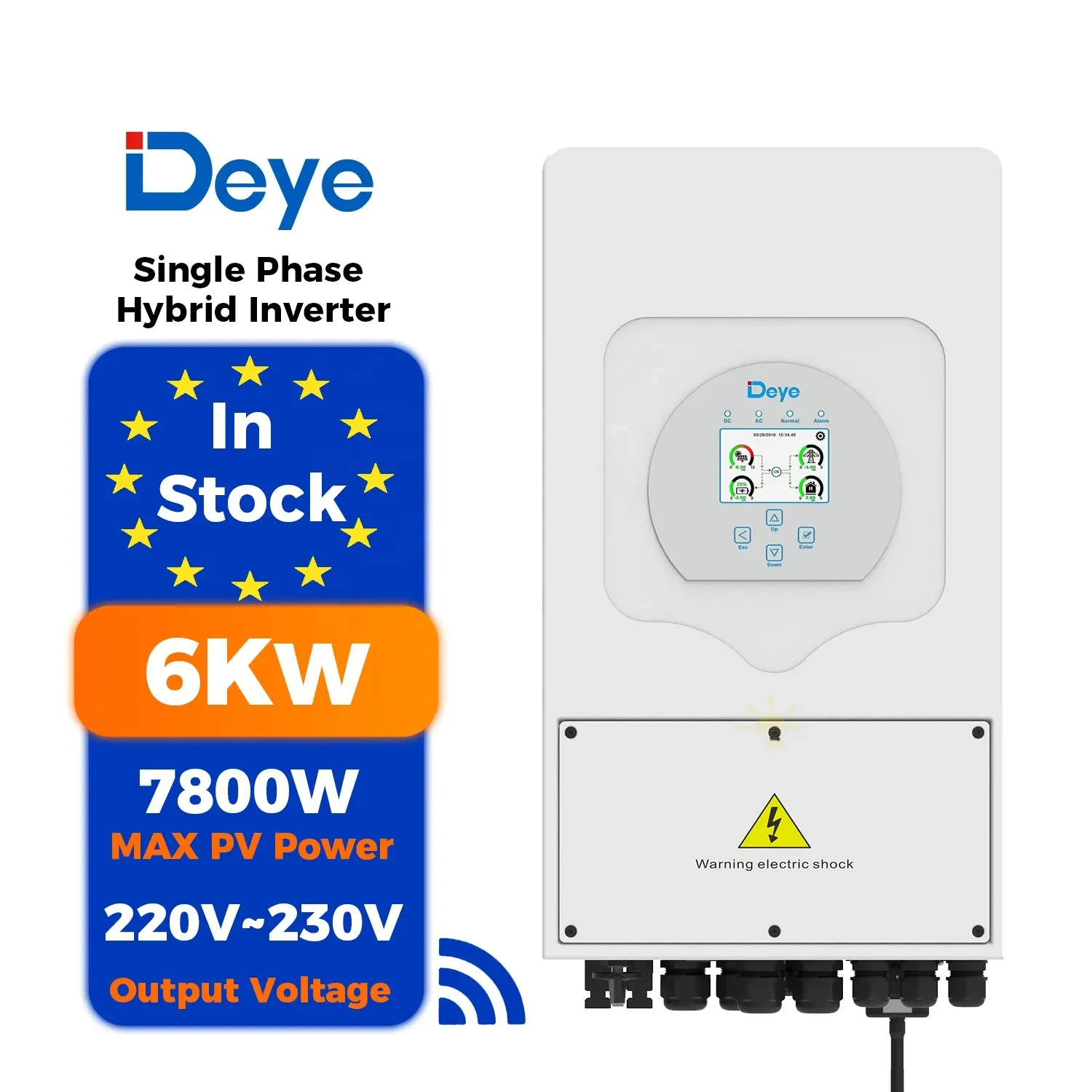 Однофазный Гибридный инвертор Deye SUN-6K-SG03LP1-EU 6 кВт 8 10 солнечный гибридный wechselrichter