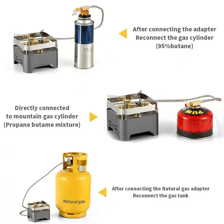 High Quality Camping Portable Backpacking Propane Butane Powerful Outdoor Windproof Gas Stove for Hiking Picnic Emergency Stove