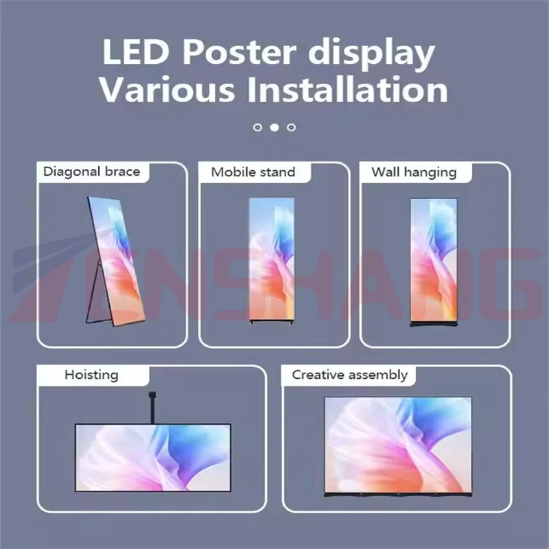 Hot Sale Outdoor New Arrivals P2.5 2.6mm Pixel Pitch Large Video Floor Standing Digital Poster Led Display Stand for Shop Window