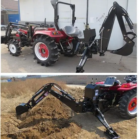 High Quality Towable Backhoe Excavator for Tractor, Agricultural Wheel Farm Garden Tractor Drive Backhoe Loader for sale