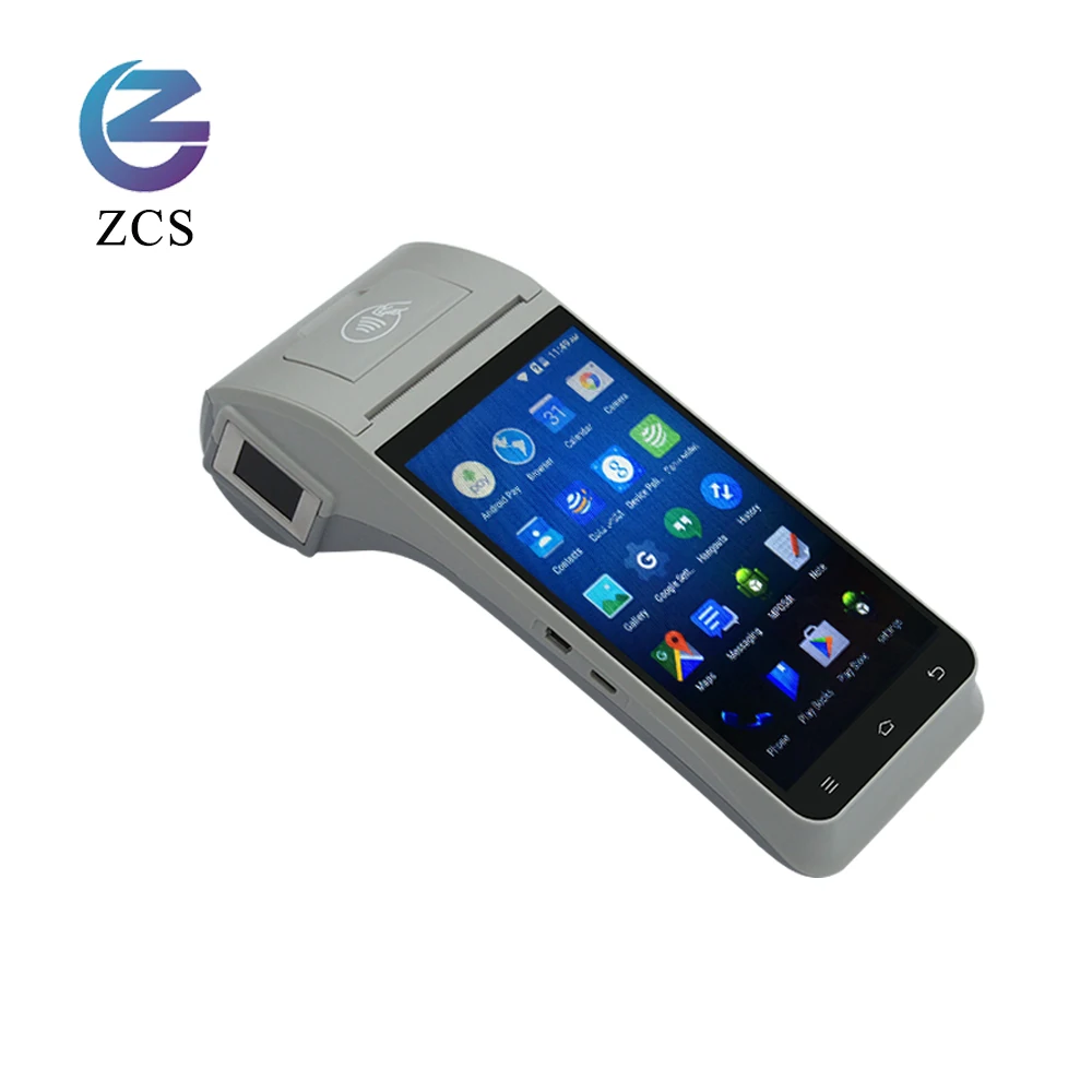 Free SDK Android Mobile POS terminal with barcode scanner and thermal printer for invoice printing Z91 support NFC card reader