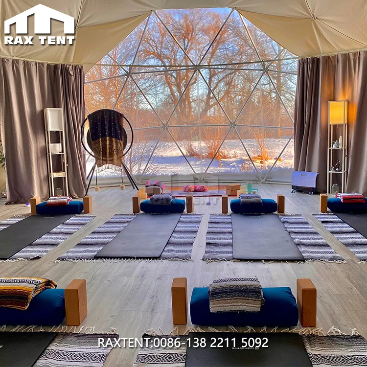 RAXTENT 9M Yoga Dome Outdoor Geodesic Dome Tent for  Fitness Exercise Society