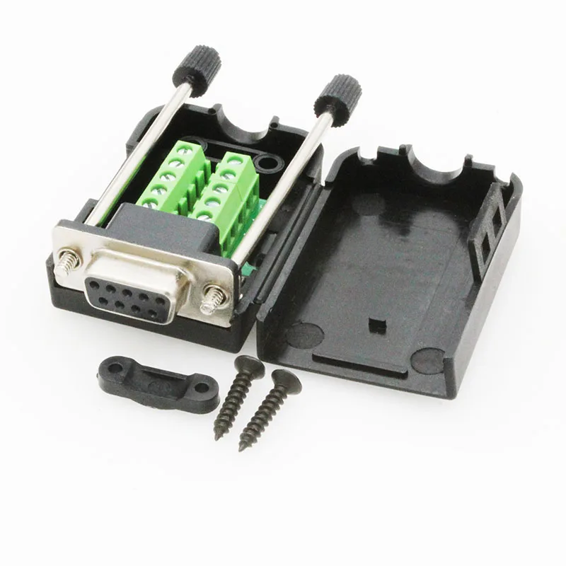Serial port DB9 Solderless connectors RS232 RS485 9 Pin conversion terminal DB9 solderless male female terminal connectors