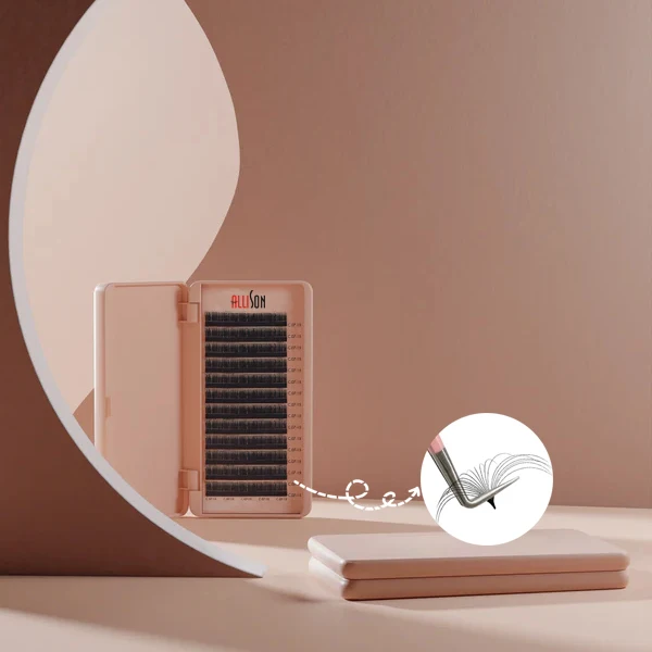 Allison Vegan Friendly Eyelashes Fluffy Individual Lashes Trays 0.03 0.05 0.07 6-25mm Jet Black Velvet Lash Extension Trays