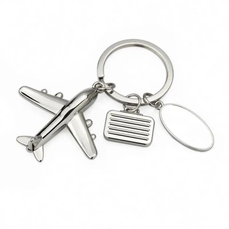 Custom Promotional keychain Airline Gifts helicopter satellite rocket aircraft model metal key chains airplane