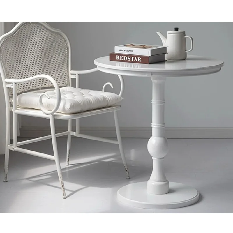 Nordic Living Room Furniture Sofa KD Round Side Table Bedroom Bedside Table Solid Wood Round Multifunctional Coffee Table