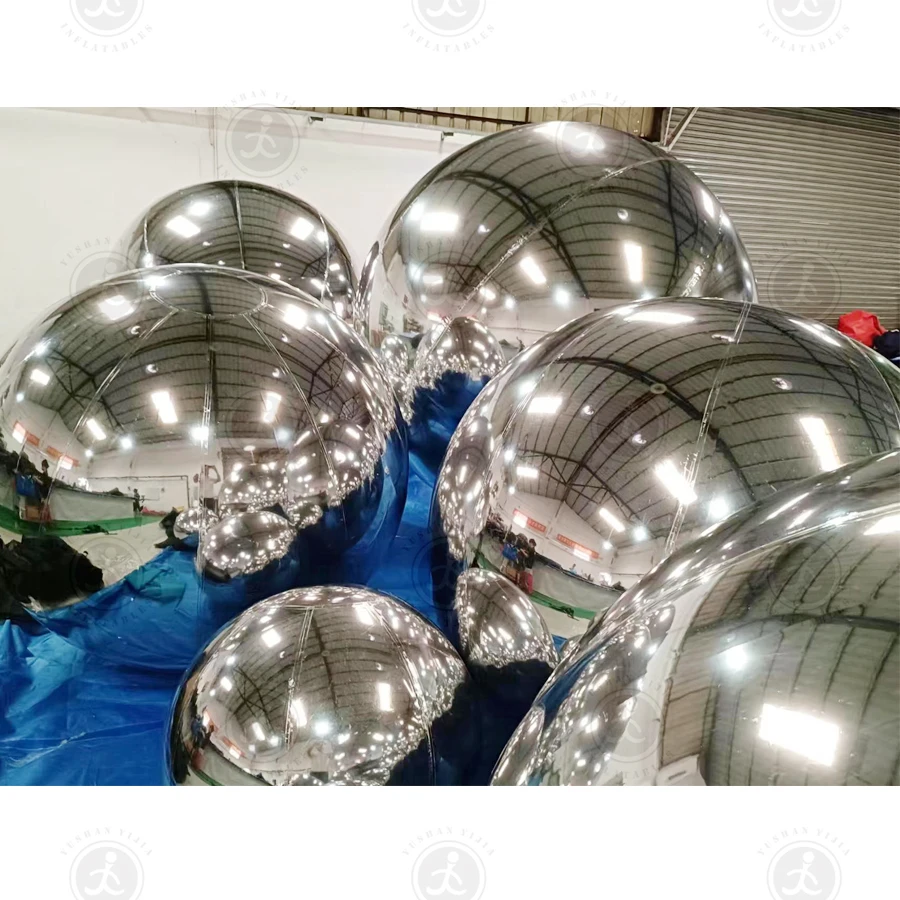 2023 New Inflatable Chrome Ball inflatable metallic balls Inflatable Sliver Spheres Mirror Ball