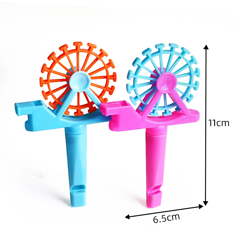 Assemble Ferris Wheel Design Small Baby Whistle Cheap Plastic Mini Whistle Toy For Sale