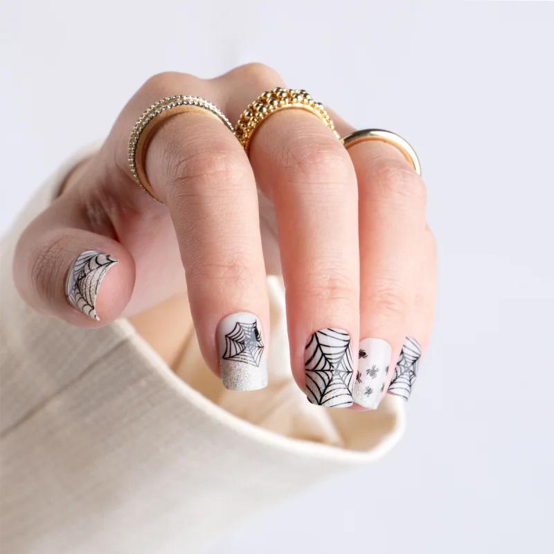 Kitty Nail Charms Unas A Presion Cortas Luxury French Manicure Press On Nails