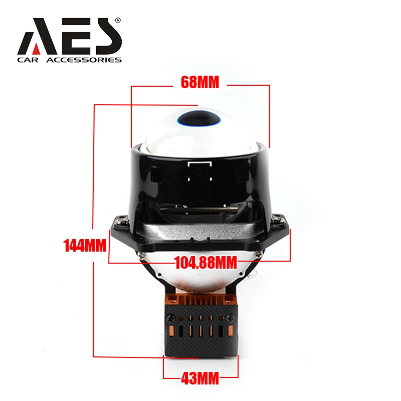 AES New Design TIR Technology  AS009 Bi LED Projector Lens Super Bright LED Headlight Projector for Auto Lighting System