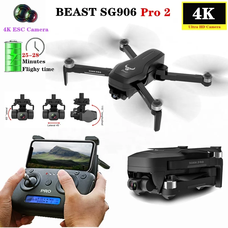  ZLRC SG906 PRO PRO2 зверь 2 GPS 3-осевому гидростабилизатору 4K с видом от первого лица 5G WIFI двойная камера профессиональный 50X зум безщеточный Квадрокоптер Дрон VS