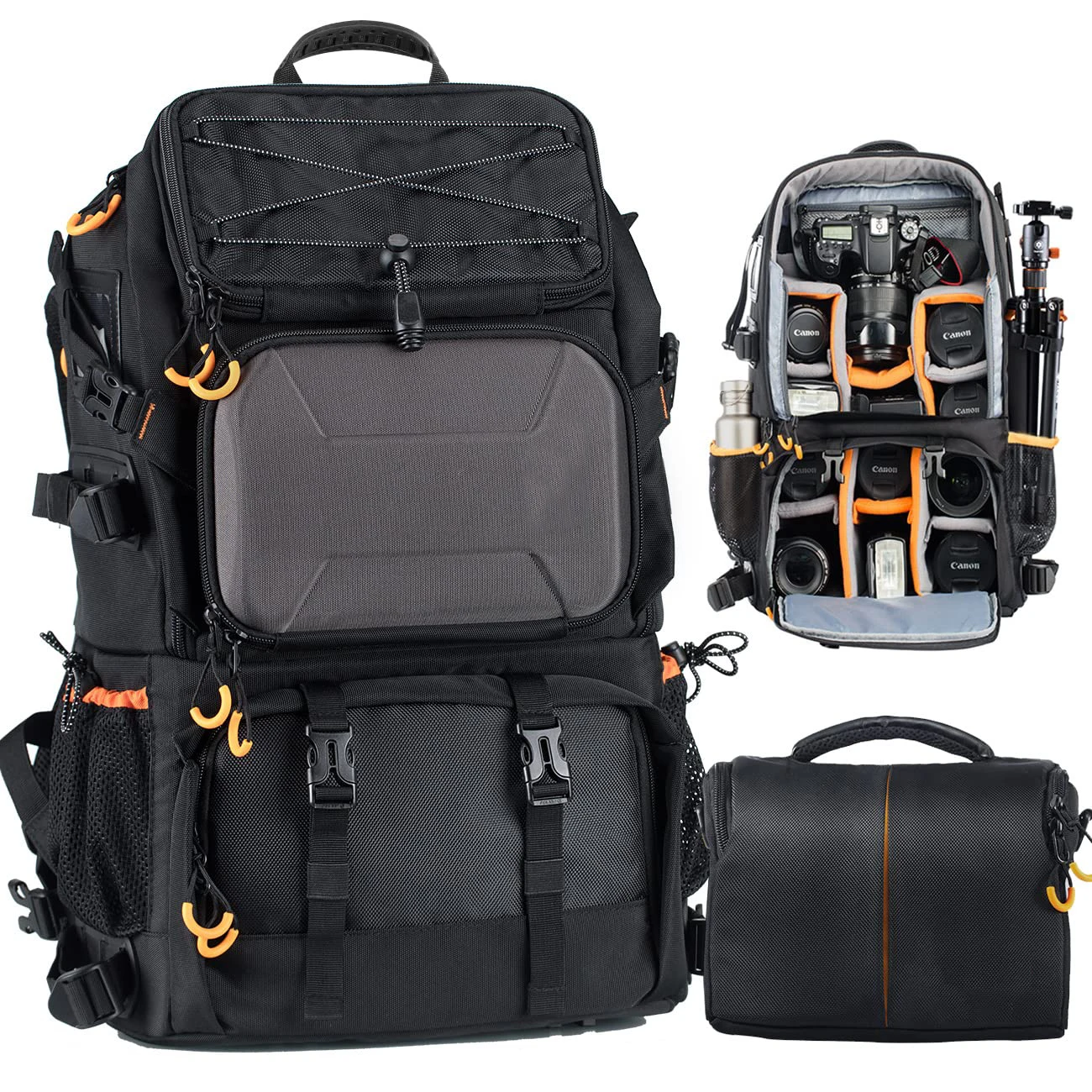 Camera Backpack Large Camera Bag with Laptop Compartment Tripod Holder Waterproof Raincover Outdoor Photography