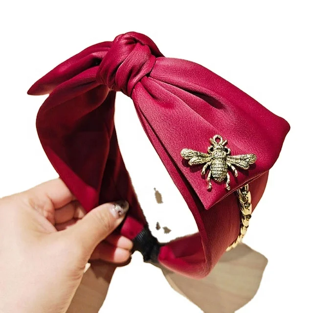 2021New High-End Bow Hair Band Fashion Retro Link Hairpin Hair Band Ladies Luxury Classic Accessories