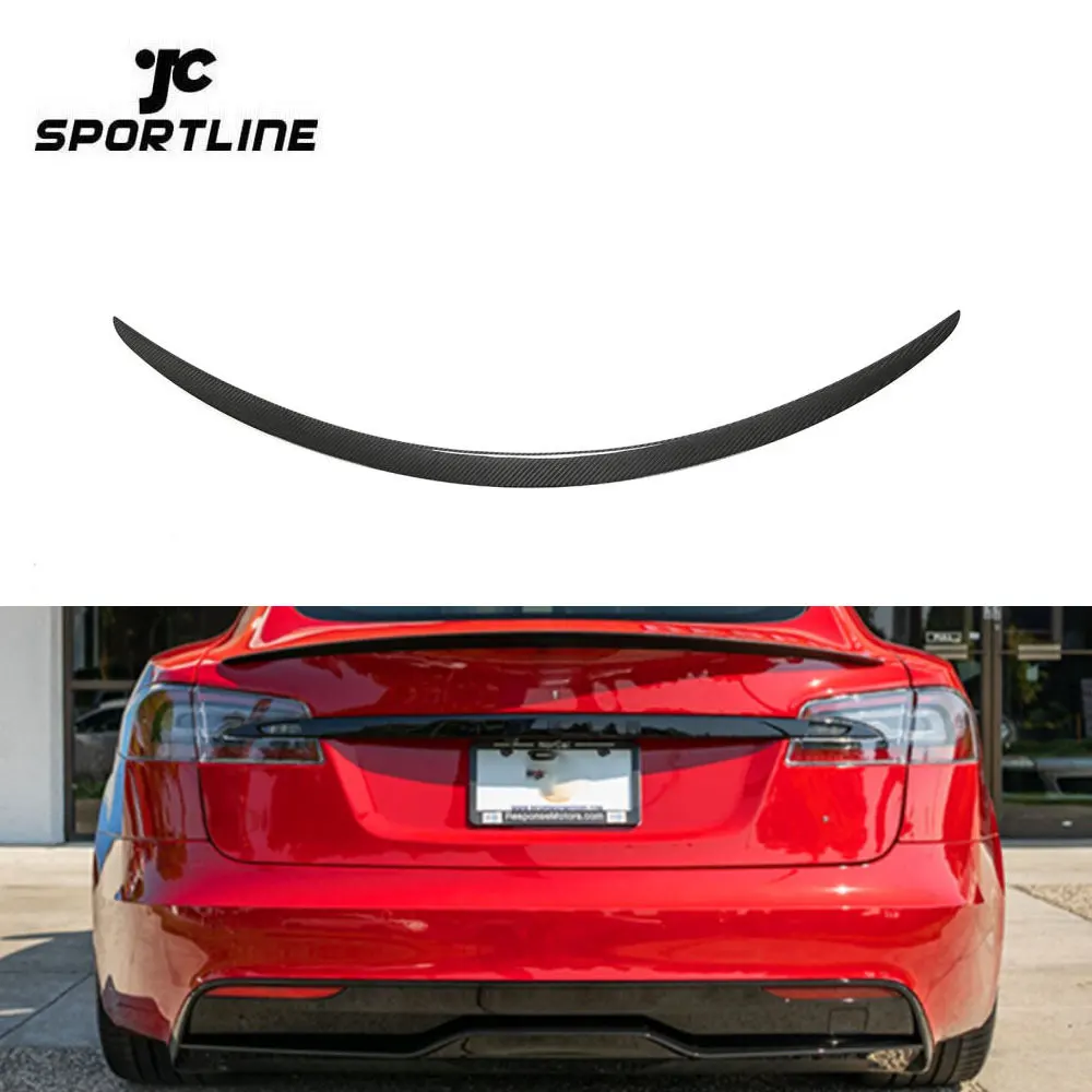 Сухое углеродное волокно электрический автомобиль модель S Ducktail спойлер для Tesla клетка 2012- 2022