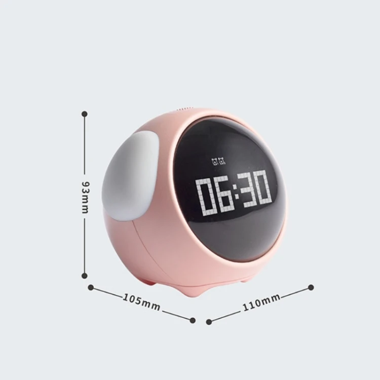 Розовый мультяшный Cmart будильник для детей спальня прикроватная Светодиодная лампа зарядка электронные цифровые часы