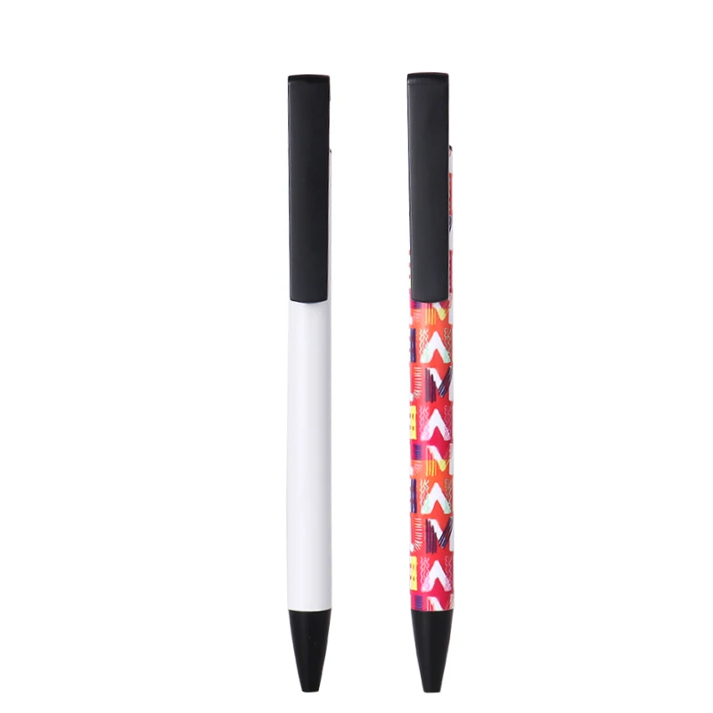 Wholesale bulk metal Ballpoint pens personalized Pen DIY Logo blank white Sublimation blank ballpoint pen with Shrink Wrap