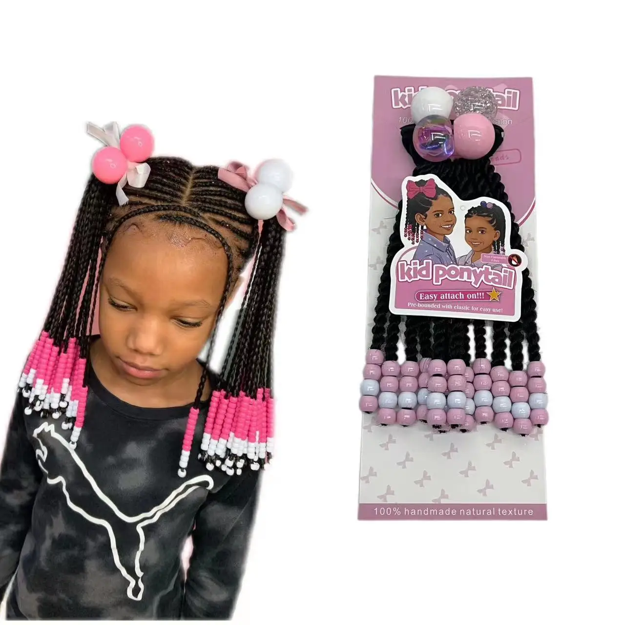 Vivian Hair Ponies for Girls Bow Glitter Shinny Shining Glow in Dark Night Luminous Fluorescent Accesories-