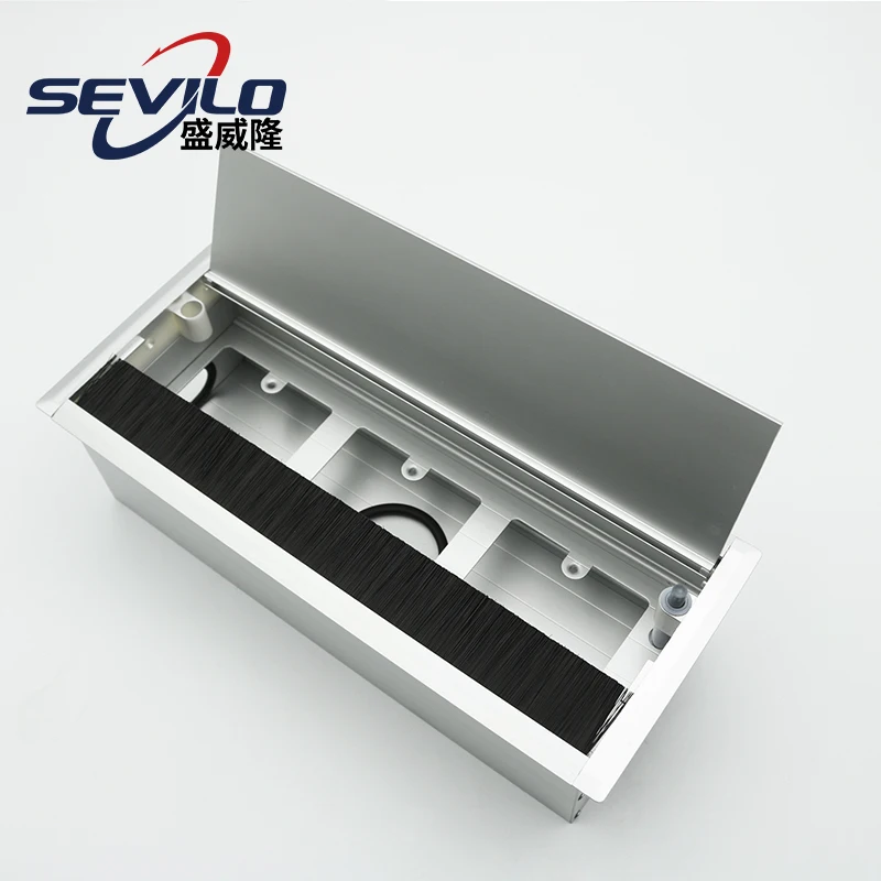 Office Furniture Accessories Aluminum Alloy Rectangle Cable Grommet With Commetitive Price For Computer Desk