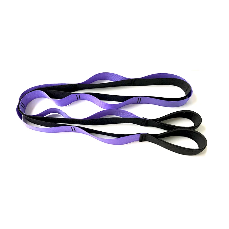 Yoga Stretch Out Strap Nylon Stretching Strap With 8/10/12 Loops Stretch Strap Yoga Strap Stretch OEM Customized Logo