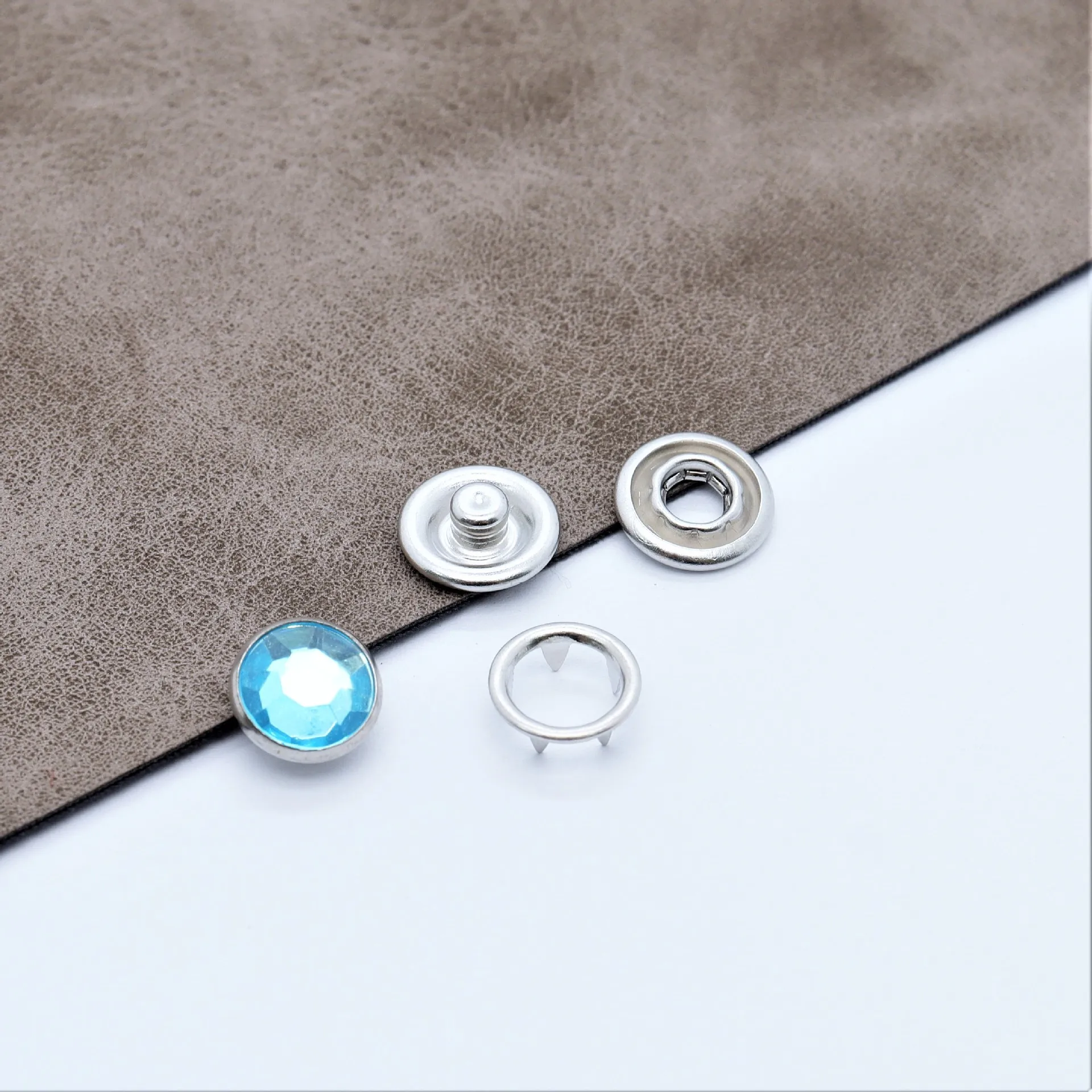 Snap fastener 11.5mm pearl prong button rhinestone buttons for clothes