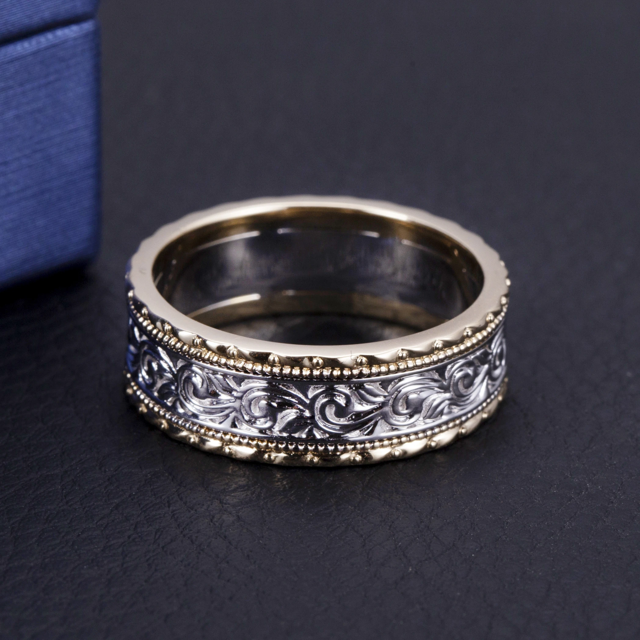 Messi Jewelry  MSR-855 Custom 14K Gold Rings for Men