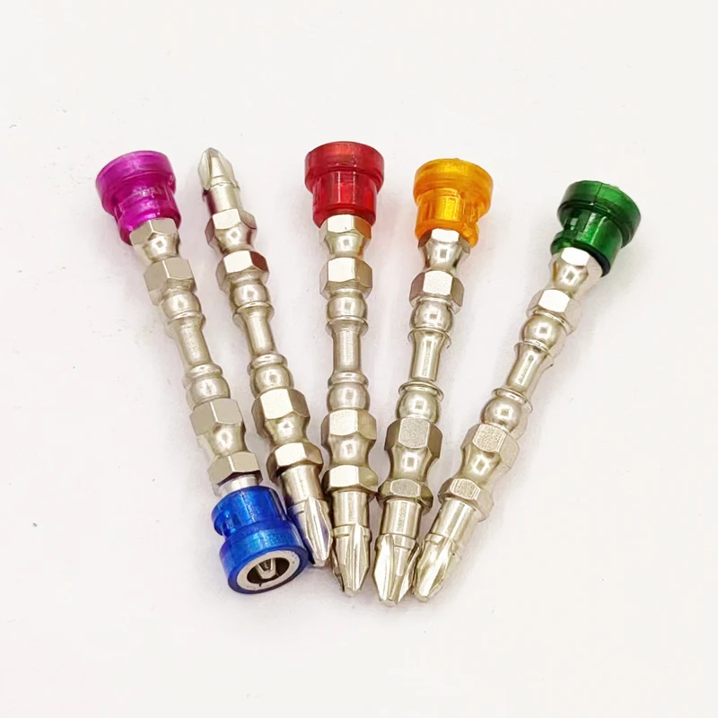 Screwdriver Bits 65mm Calibre Phillips Strong Magnet Driver Steel Double Head Hex Shank With Magnetizer Ring