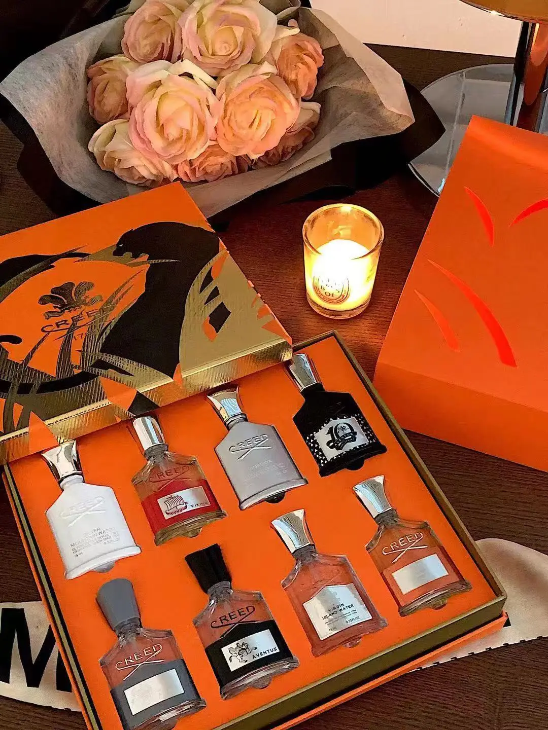 Best Quality 8*15ml Hot Brand Eau De Creed Perfume Vaporisateur Spray Gift Set For Men