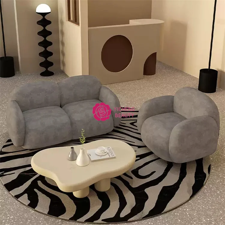 Yicheng Beauty Super Quality Small Size Sofa Black Velvet Clothing Store Waiting Area Sofa for Customer with Cheap Price