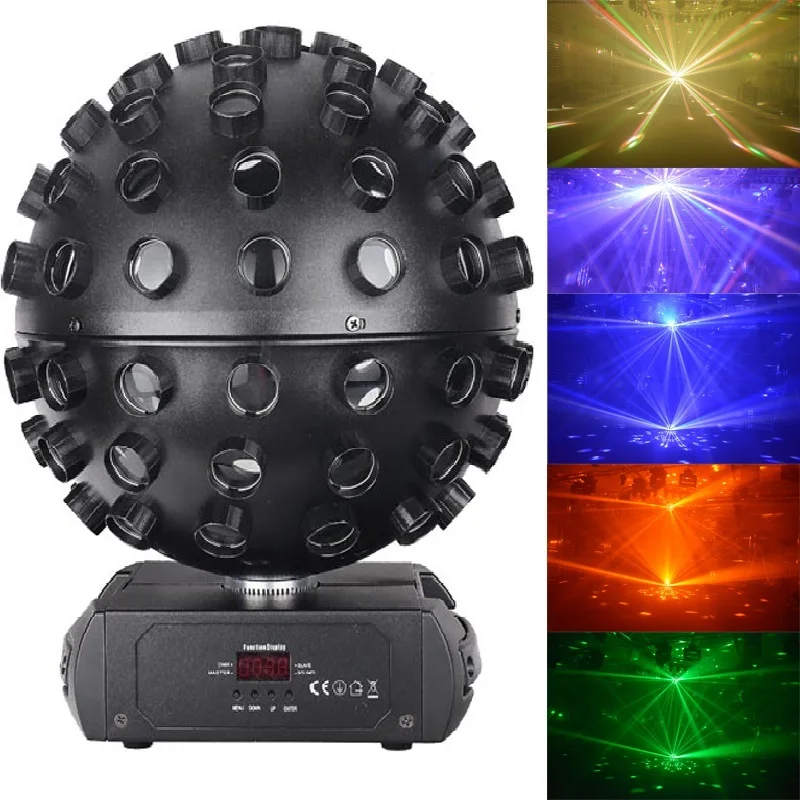 Colorful LED Sound Control Rotating Magic Ball Stage Light KTV Bar Private Room Large Size Household Magic Ball Effect Light