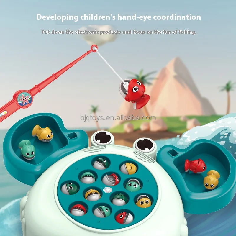 Beijingqi Family-Friendly Battery-Operated Crab Toy Board Game Set On-Off Music Switch Educational Fishing Game for Toddlers