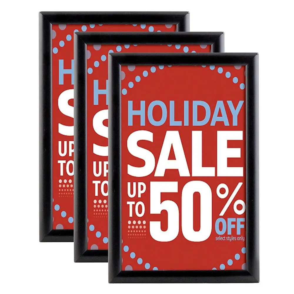 24x36 Silver Snap diploma Frame black Clip Display 11x17 Poster frame