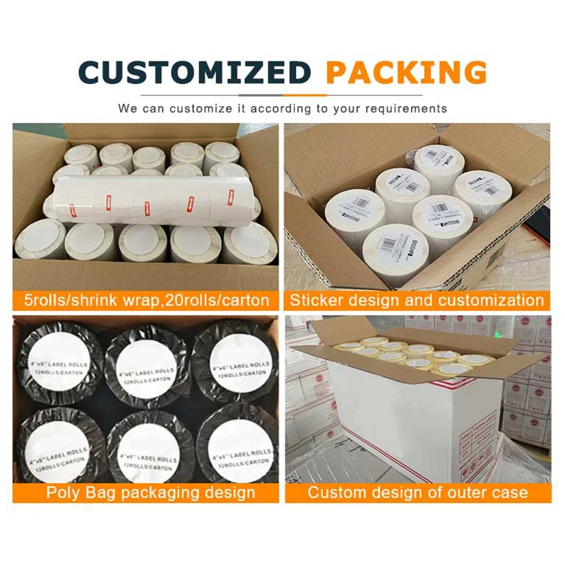 Wholesale Thermo 100x150 4x6 Shipping Printer Label Self Adhesive Waybill Sticker A6 Thermal Paper 500 Pcs Per Roll